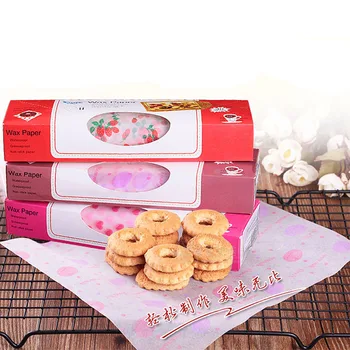 

Safe healthy Food wrapping Waxed paper 50pcs 4 Pattern Waterproof Greaseproof Food Wrap oilpaper Baking Kitchen Accessories