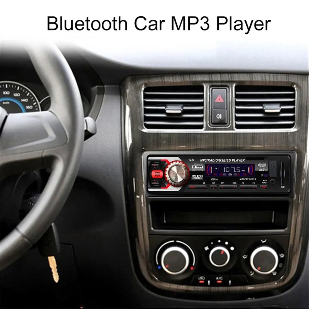 

LCD Screen Display Wireless Car MP3 Music Player Radio FM Stereo Audio Receiver HandsFree 1233 EU Plug
