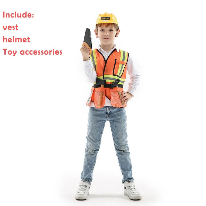 

Halloween Party Engineer Cosplay for Children Engineer Uniform Cosplay Mechanical Engineer Toy for Boys Work Uniform Cosplay