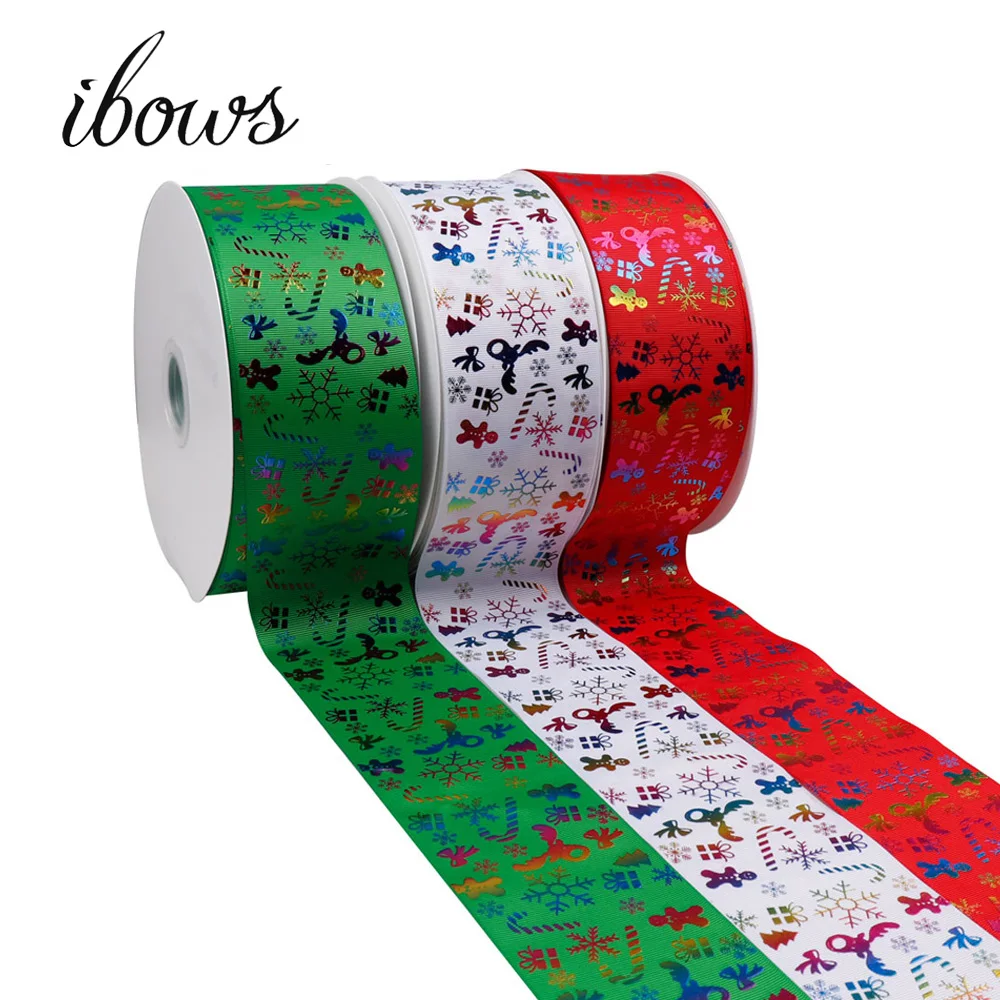 

2Yards 75mm Grosgrain Ribbon Christmas Series Pattern Ribbon For DIY Hair Bows Handmade Tape Festival Sewing Decoration Fabric