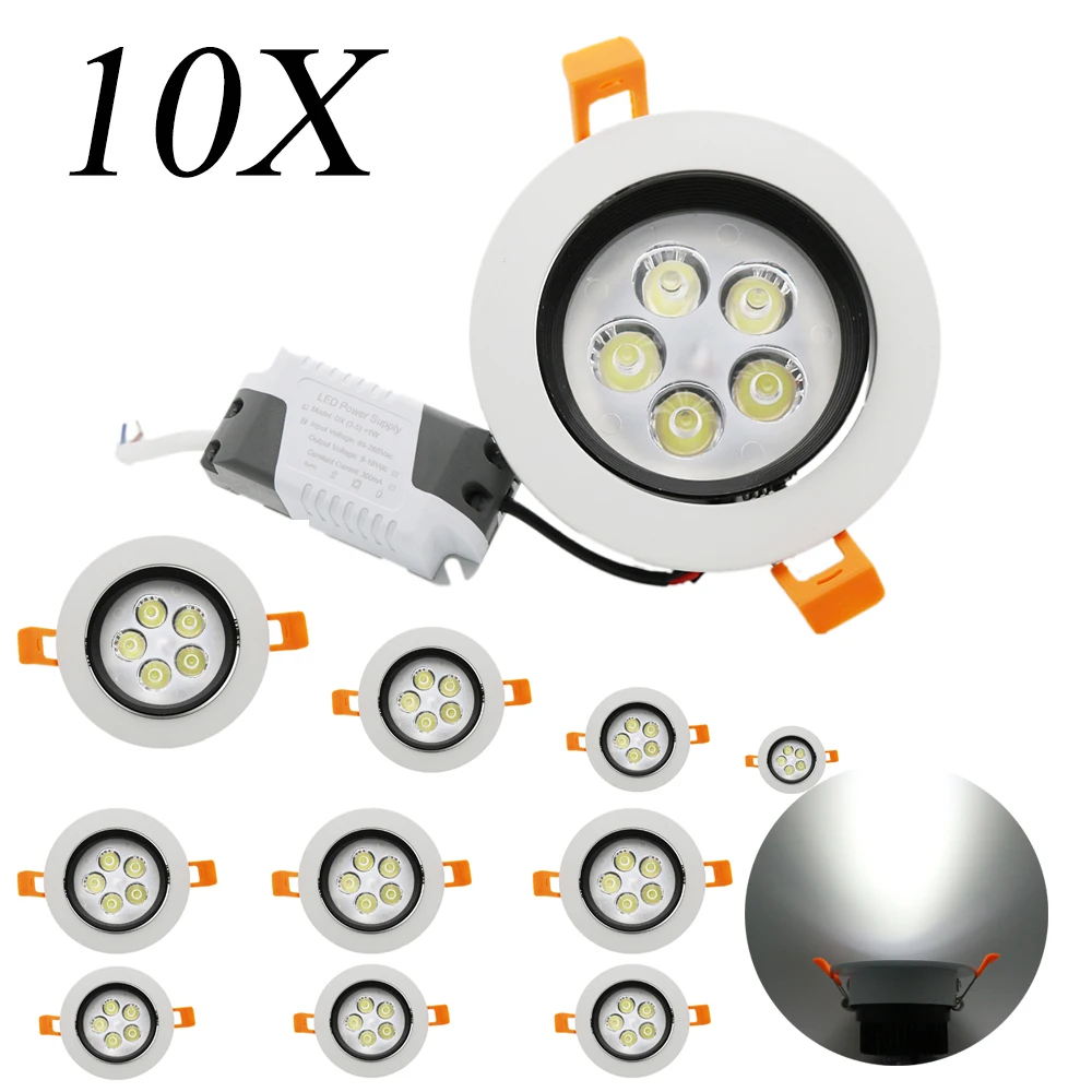 10X led ceiling spotlights Promotion Price High Quality 5W AC85 265V