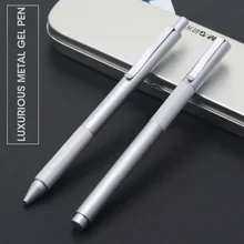 

M&G Luxurious Metal Gel Pen 0.5mm Low Center of Gravity Stainless Steel Black Gel Ink Pens Stationery for School Office Supplies