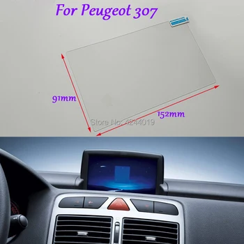 

Tommia Car Styling GPS Navigation Screen Glass Protective Film Sticker DVD Protective Film For Peugeot 307 Auto Accessories