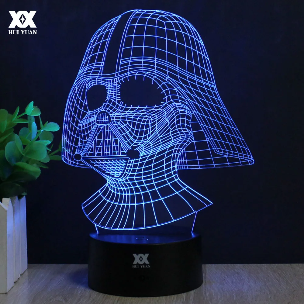 Звездные войны лампа Дарт Вейдер Энакин Скайуокер 3D BB 8 LED Новинка ночные