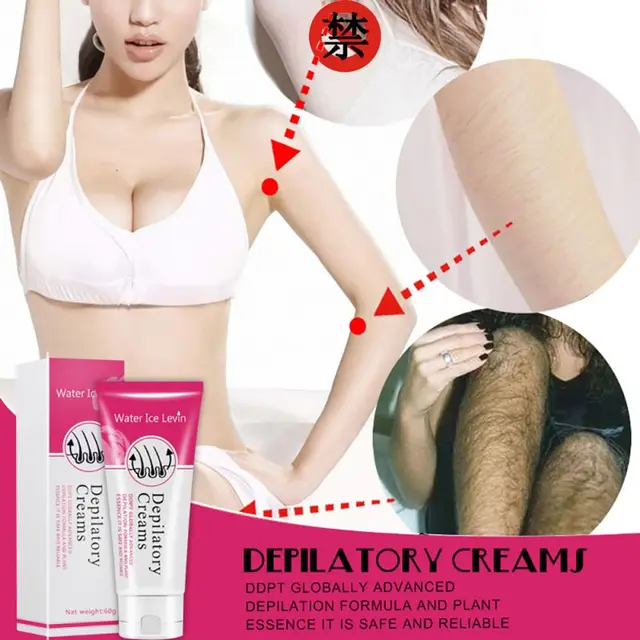 Painless Water Ice Levin Depilatory Cream - Legs Depilation Cream - Armpit Hair Removal Cream For Women&Men - Wax 5