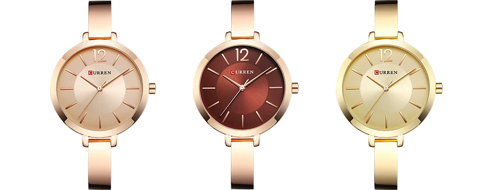 CURREN Модные женские нарядные наручные часы, женские кварцевые часы, брендовые роскошные женские часы-браслет, полностью стальные женские часы