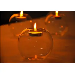 10 см Стекло круглый кристалл свеча, чайный свет подсвечник вечерние бар свечи для домашнего декора держатели для Wedings Декор