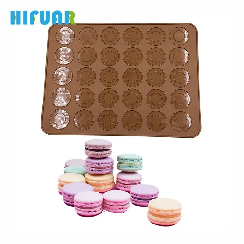 

1PC Silicone Mold For Macaron Chocolate Baking & Pastry Tools DIY Cake Decorating Tools Moulds Kitchen Accessories 30Grid