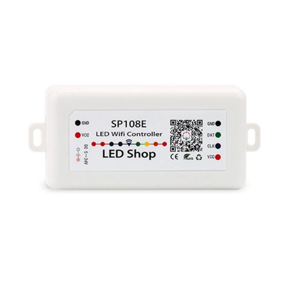 

SP108E RGB Wifi LED Magic Controller WS2812B WS2813 SK6812 Led Strip Module Light Smart APP Wireless DC5-24V