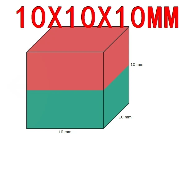 10*10*10 n52 магнит s 10 pc Сильный Блок Магнитные кубики 10 мм x 10 мм x 10 мм Редкоземельные неодимовые магниты