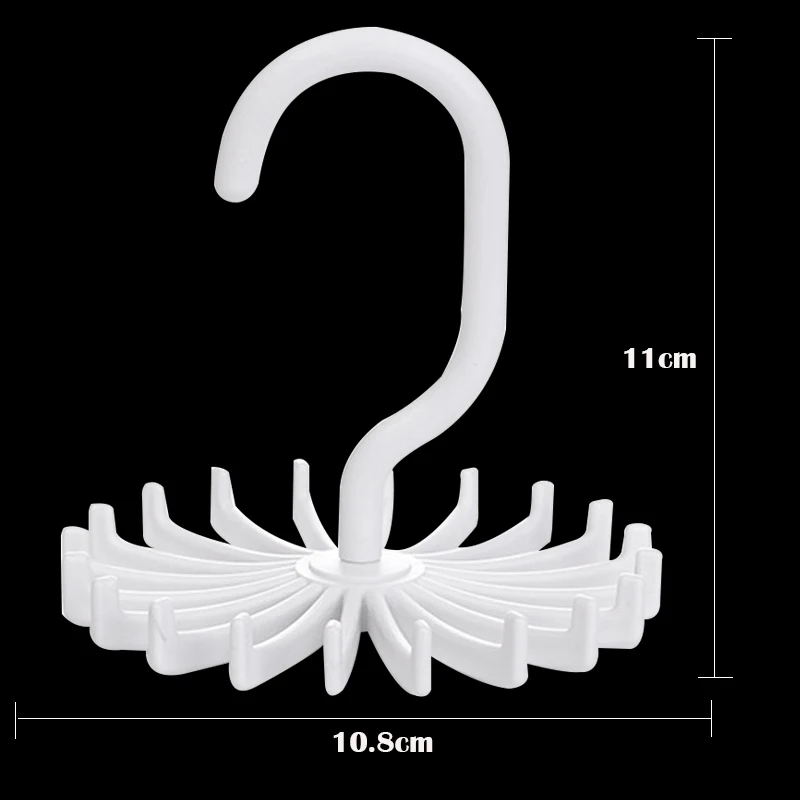 1 шт. пластик крючок для склада вращающийся крюк Держатель галстука держит 20 Галстуки/ремни/вешалка для шарфов волшебный шарф Вешалка Органайзер для шкафа