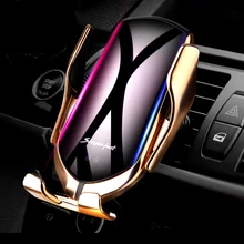 10 Вт автоматический зажим беспроводное автомобильное зарядное устройство Быстрая зарядка держатель телефона крепление в автомобиль для iPhone X XR XS 8 Plus samsung S10 S9 S8