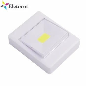 

COB LED Magnetic Wall Night Lights Camping Lamp 4*AAA Battery Operated with Switch Magic Tape for Indoor Garage Closet