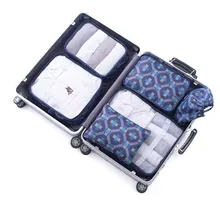 6 шт./компл. портативный куб для упаковки дорожные сумки женская одежда косметика в ассортименте органайзер для сумки аксессуары для багажа