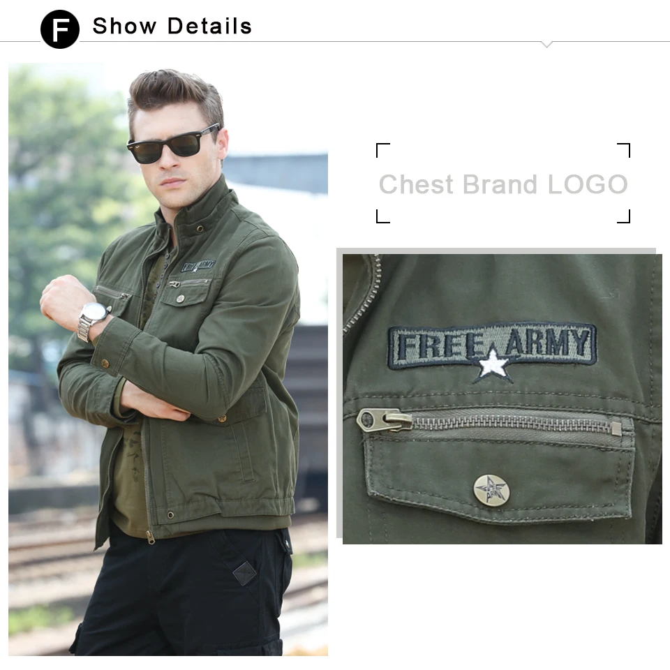 FreeArmy брендовые осенние мужские куртки, куртки и пальто, Военная Зеленая зимняя хлопковая куртка, пальто, мужские куртки пилота ВВС, карго