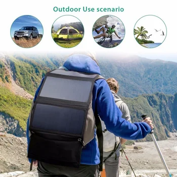 

BUHESHUI 21W Foldable Solar Charger For Mobile Phone/Power Bank Battery Charger Sunpower Dual USB Solar Panel 3pcs Free Shipping