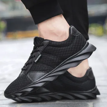 

Explosion 2019 spring and summer new men's mesh casual light trend shoes men's shoes breathable wear low to help lace up shoes
