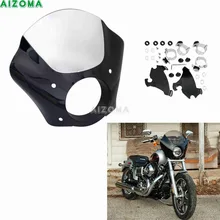 Motocicletas Farol Carenagem Frontal Cowl w/Limpar Windscreen Montar Garfo Kit Para Harley Sportster 48 50 72 883 1200 XL 1986-2015