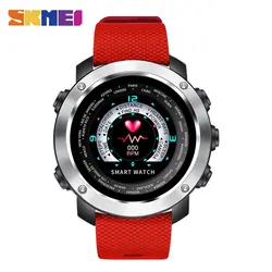 SKMEI 3D UI цифровой Смарт-часы Для мужчин спортивные часы Smartwatch сердечного ритма калорий дистанционного Водонепроницаемый Наручные Мужской