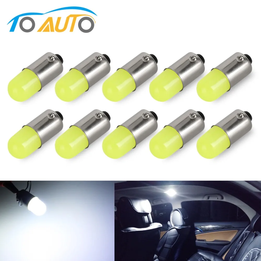 10PCS BA9S LED Bulb T11 H6W T4W LED Bulbs Auto Dome Light Clearance Lights 3D COB Car Interior Reading Lamp DC12V Pure White