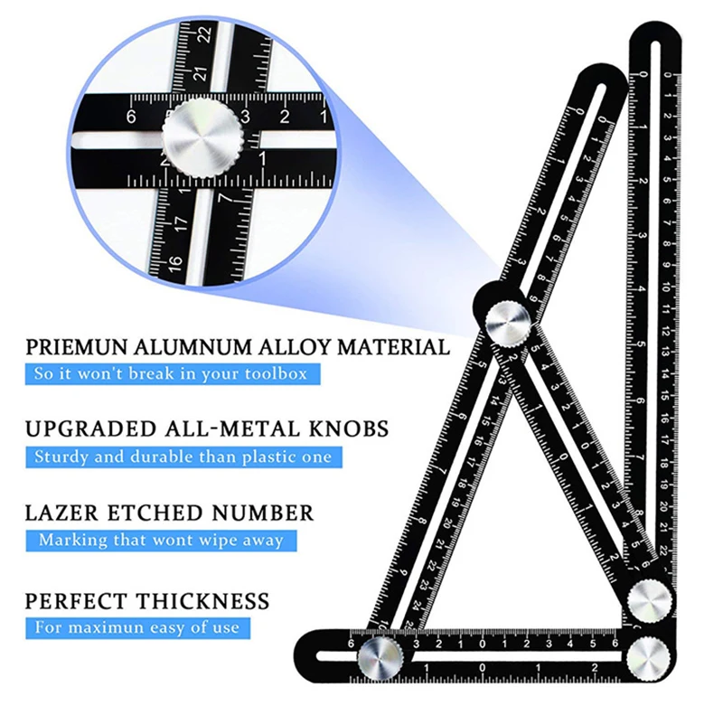 Складная линейка для измерения углов многофункциональная линейка для рисования мульти-угол четыре угла деятельности складные инструменты для измерения ног