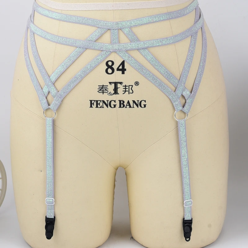 Harness Garter Belt Red Elastic Goth Lingerie Cage Suspender Belt Bondage Harness Sexy Wedding Garter Fetish Leg Stockings Belt