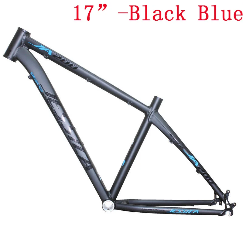 JESSICA JA200 26er 16/17 дюймов MTB рама горный велосипед рамы для велосипеда Superlight Straiht труба рама BSA 68 мм - Цвет: Black Blue-17