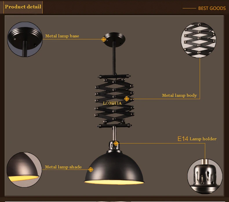 Bar Light Vintage Ceiling Lamps Kitchen loft Pendant Lights14