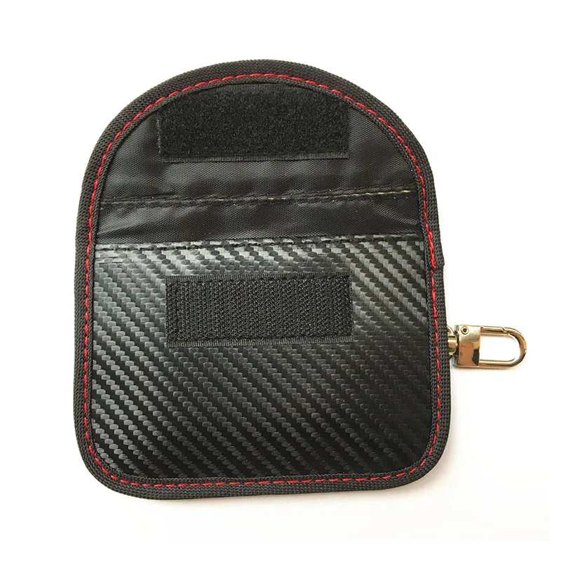 

1pc car Key Card Bag brand new 12.5*8.5cm Black Carbon Fiber Anti-theft Signal Interceptor Car Key Ring Bag Case accessories