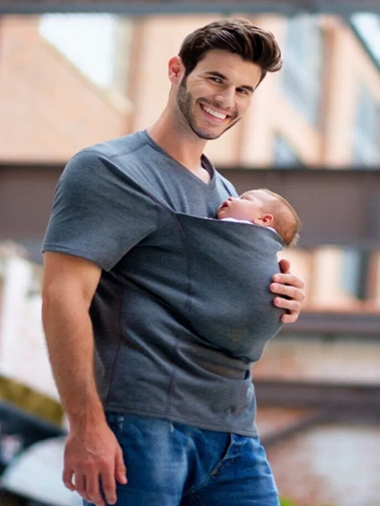 New Father Carrier T shirt tops baby carrier packback multifunction