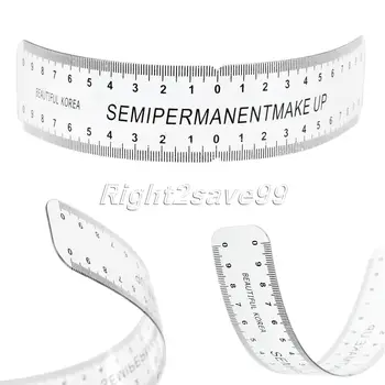 

Eyebrow Grooming Stencil Shaper Plasitc Ruler Measure Tool permanent Makeup Reusable Black microblading Stencil Brow Artists