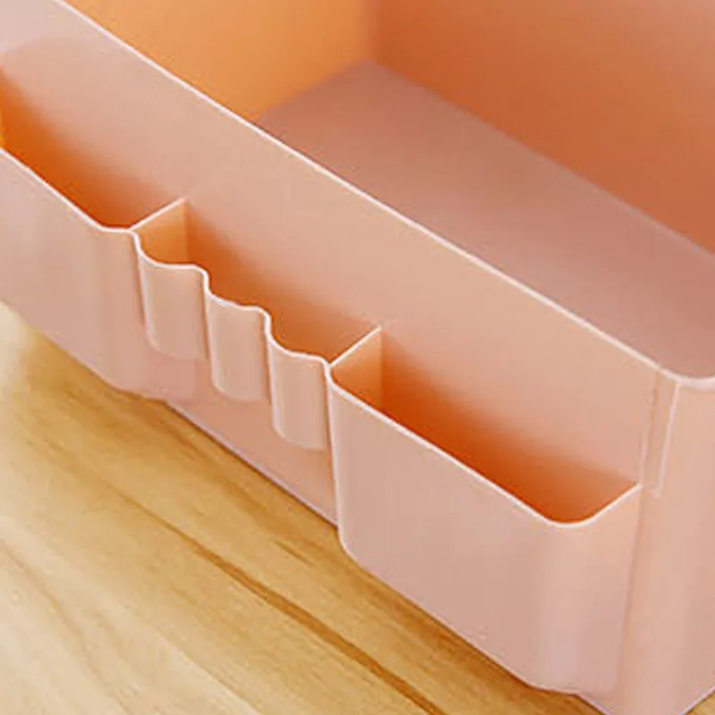 1 Pcs Colorful Multi-grid plastic Cosmetic Storage Box For Office Desktop Debris Remote Control Finishing Storage box