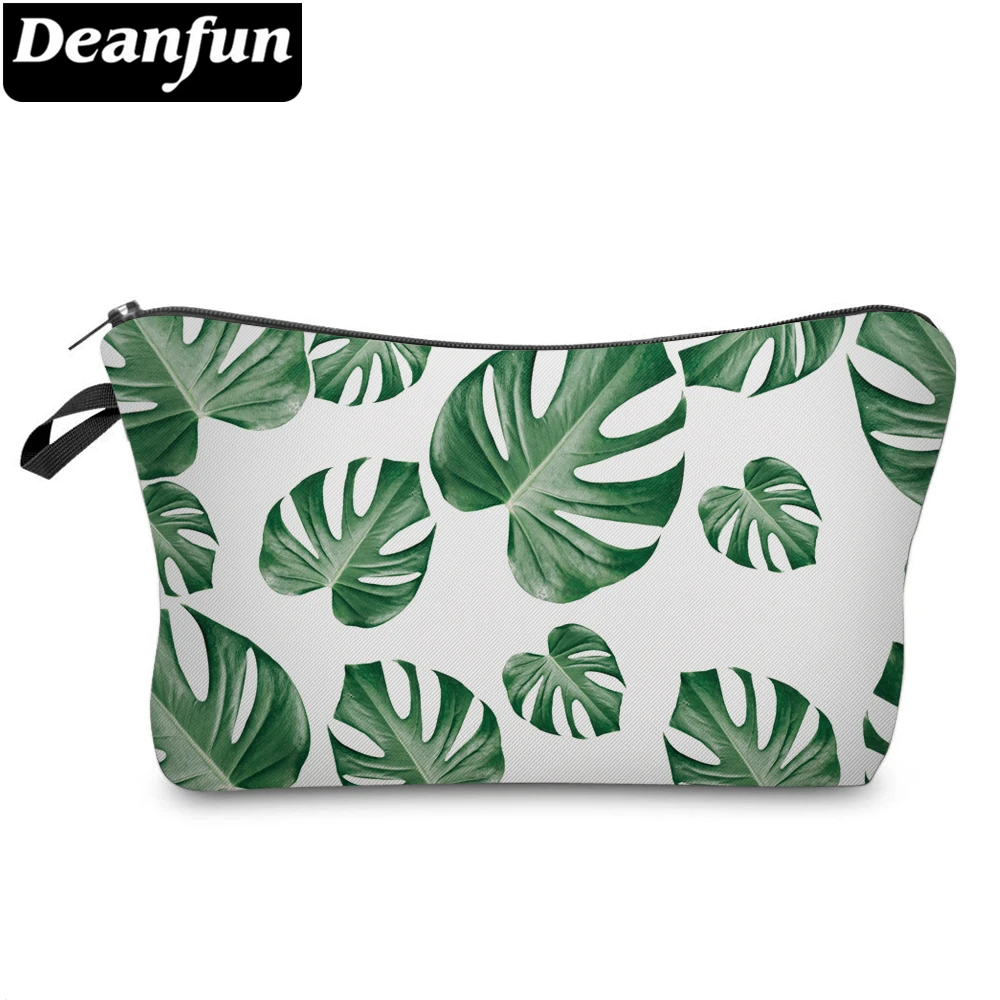 Косметички Deanfun для женщин несессер с 3D принтом листьев дорожный органайзер