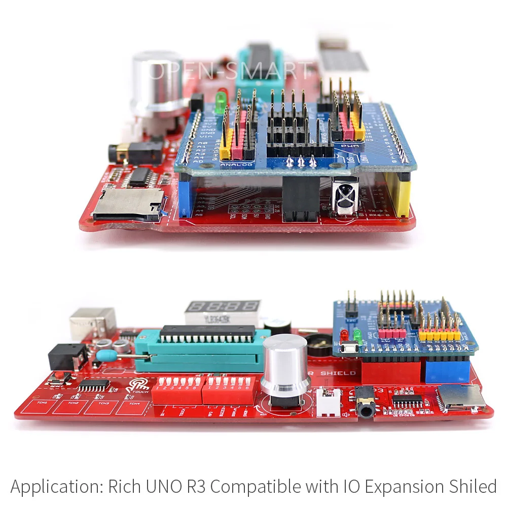 Rich Multifunction UNO R3 Atmega328P Development Board for Arduino UNO R3 with MP3 /DS1307 RTC /Temperature /Touch Sensor module