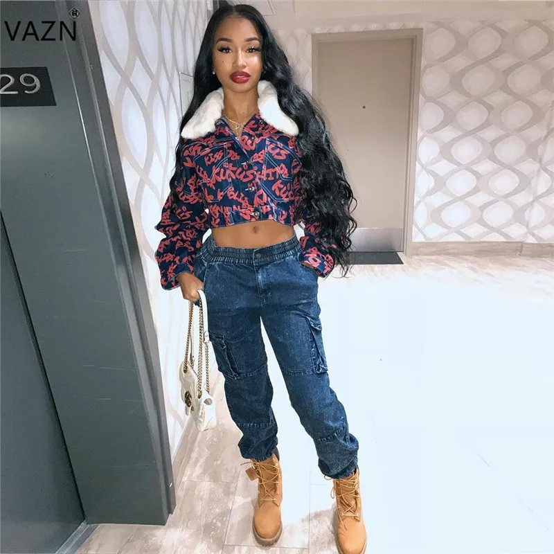 

VAZN Autumn Hot Fashionable Popular 2019 Sexy Style Lady Mini Outwears Letter Full Sleeve Lady Bodycon Elegant Outwears ORY5067