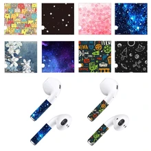 OOTDTY 5 Pcs Protetora Envoltório Etiqueta Skins Decalques Para Apple AirPods Fones de Ouvido Sem Fio