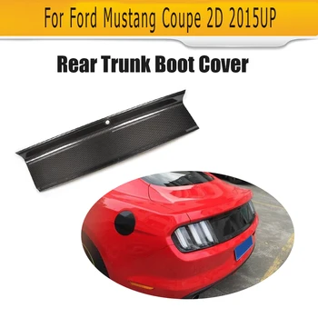

Carbon Fiber Rear Moulding Trim Trunk Boot Cover for Ford Mustang Base Coupe 2-Door 2015 UP Car Styling