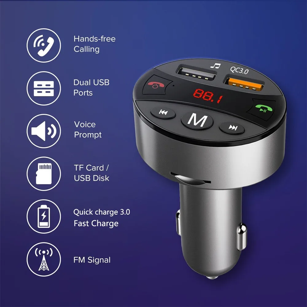 Bluetooth автомобильный комплект беспроводной fm-передатчик двойной USB зарядное устройство аудио MP3 плеер XM-154