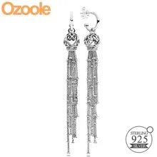 Аутентичные стерлингового серебра 925 очарованные Сердце кисточкой серьги с прозрачным фианитом подходят Европа Шарм оригинальные ювелирные изделия для женщин