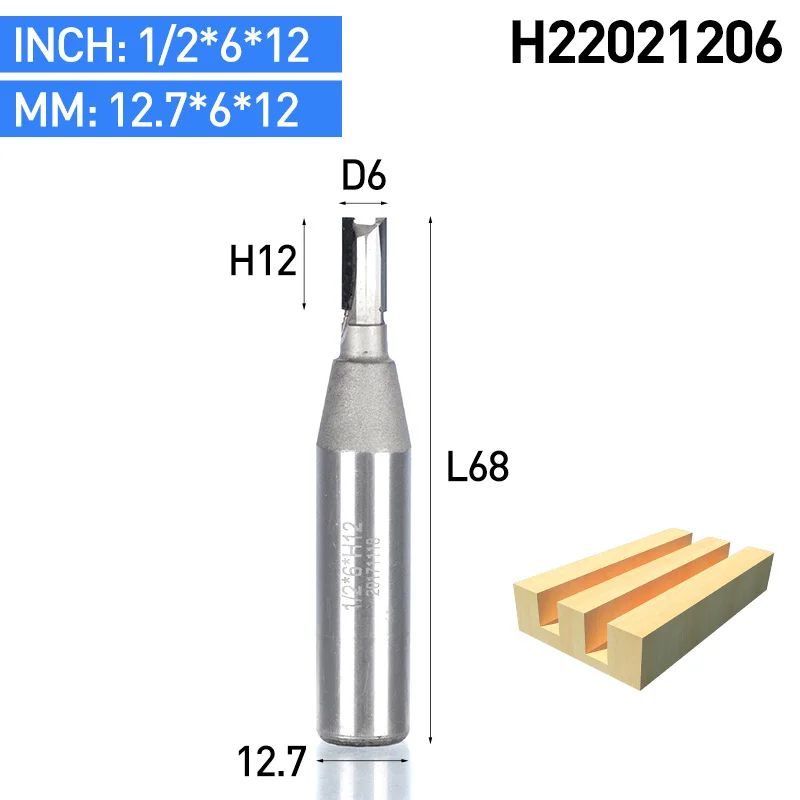 HUHAO 1 шт. 1/" хвостовик CVD покрытие прямые фрезы для дерева деревообрабатывающий резак шпаттер гравировальный станок PCD фрезы - Длина режущей кромки: H22021206