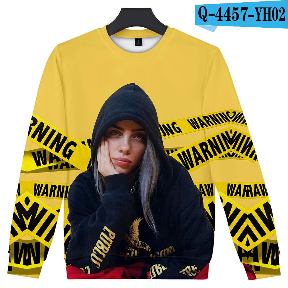 Frdun Tommee 3D Billie Eilish классная Женская/мужская повседневная одежда с принтом, горячая Распродажа, повседневные весенние k-pop толстовки, свитшоты размера плюс - Цвет: YH02-1-1