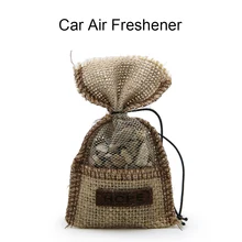 Автомобильная подвеска для аромата натурального камня Льняная сумка освежитель воздуха Авто зеркало заднего вида украшение аксессуар диффузор подарок