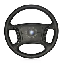Braid on the Steering Wheel Cover for BMW E46 318i 325i E39 E53 X5 funda volante leather steering wheel case