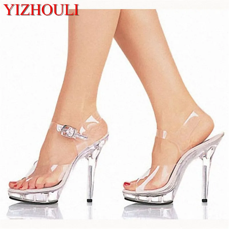 

Crystal Ankle Strap 13CM Sexy Super High Heel Platforms Women's Dance Shoes, Pole dancing Shoes