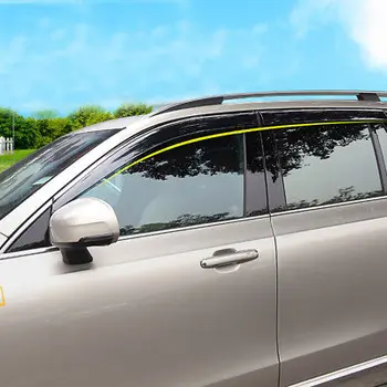 

Exterior Side Window Visor Vent Deflector Trim 4pcs For Volvo XC90 2015-2018