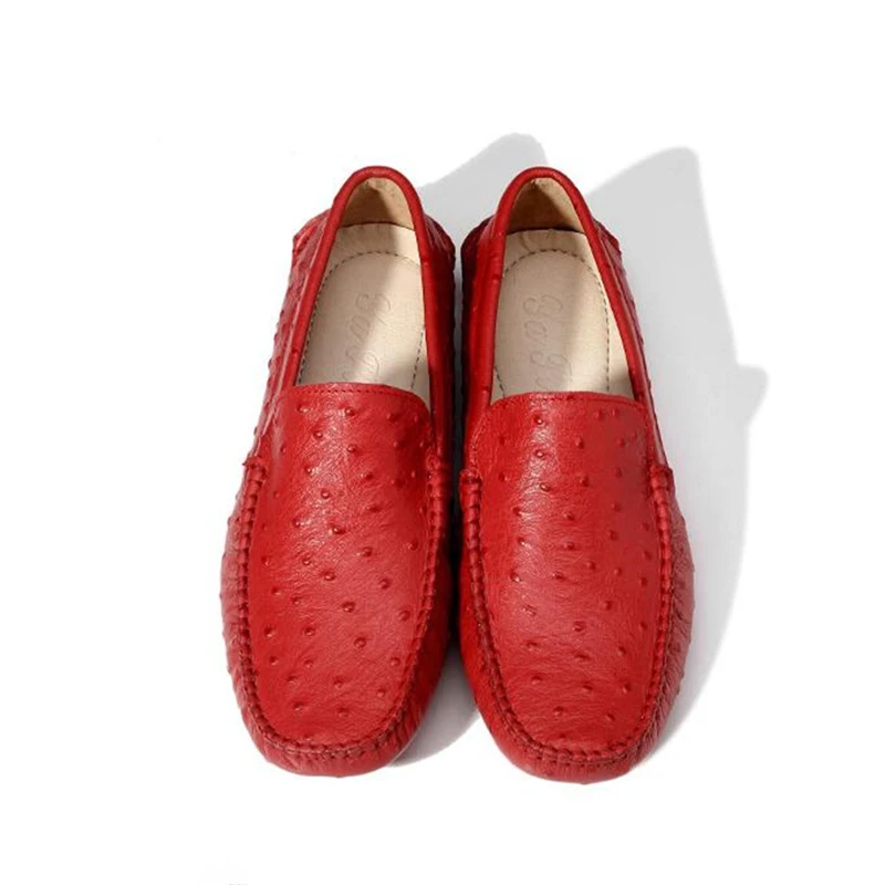 Clearance Sale !! TOP Soft Genuine Leather Ostrich Prints Mens Casual SLIP-ON Penny Loafer Lazy Man Driving Boat Shoes Clearance Sale !! TOP Soft Genuine Leather Ostrich Prints Mens Casual SLIP-ON Penny Loafer Lazy Man Driving Boat Shoes