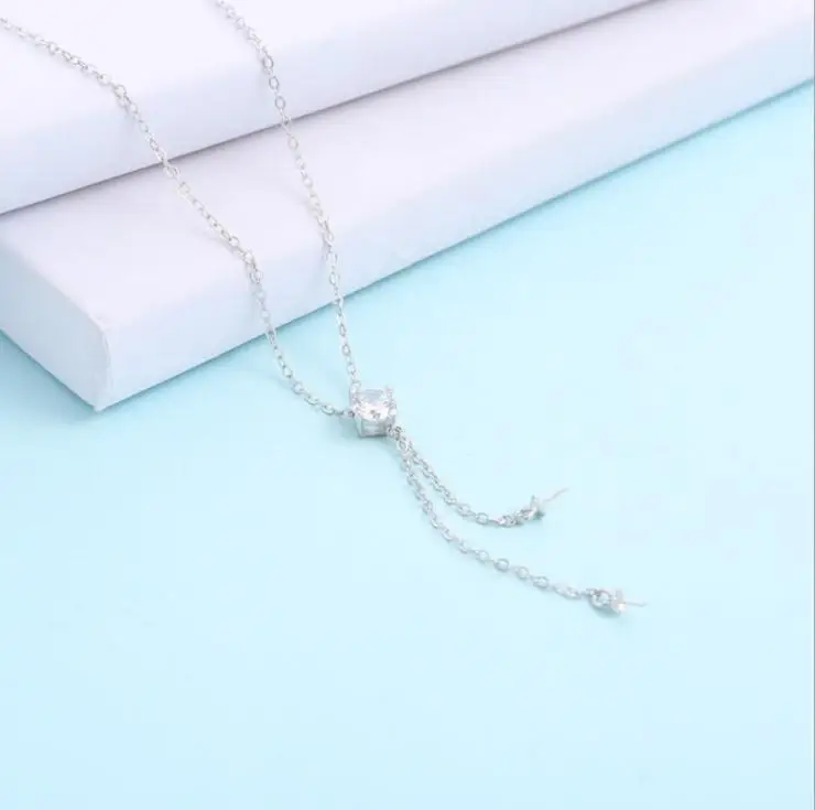 [MeiBaPJ] модное Настоящее натуральное 2 жемчуга длинное ожерелье с подвеской-кисточкой 925 серебро ожерелье вечерние ювелирные изделия для женщин