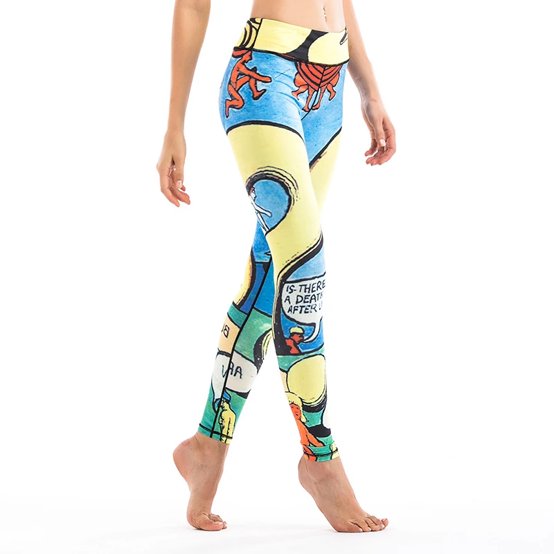 Floral Print High Waist Compression Yoga Pants Wide Waistband Quick Dry Striped Workout Yoga Leggings Fitness Apparal Gym Wear (4)