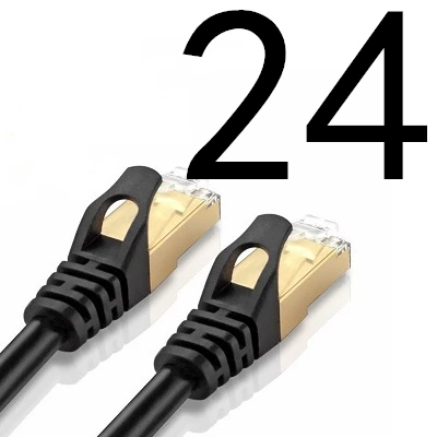 

24# MEIBAI CAT5 Flat Ethernet Cable Networking Ethernet Patch Cord LAN Cable CAT5