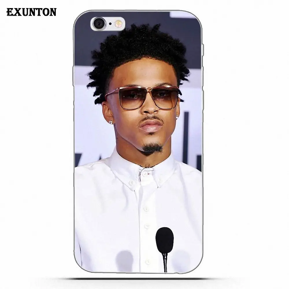 Мягкий чехол TPU Защитная August alsina для Apple iPhone 4 4S 5 5C SE 6 S 7 8 Plus X|Чехлы-накладки| |